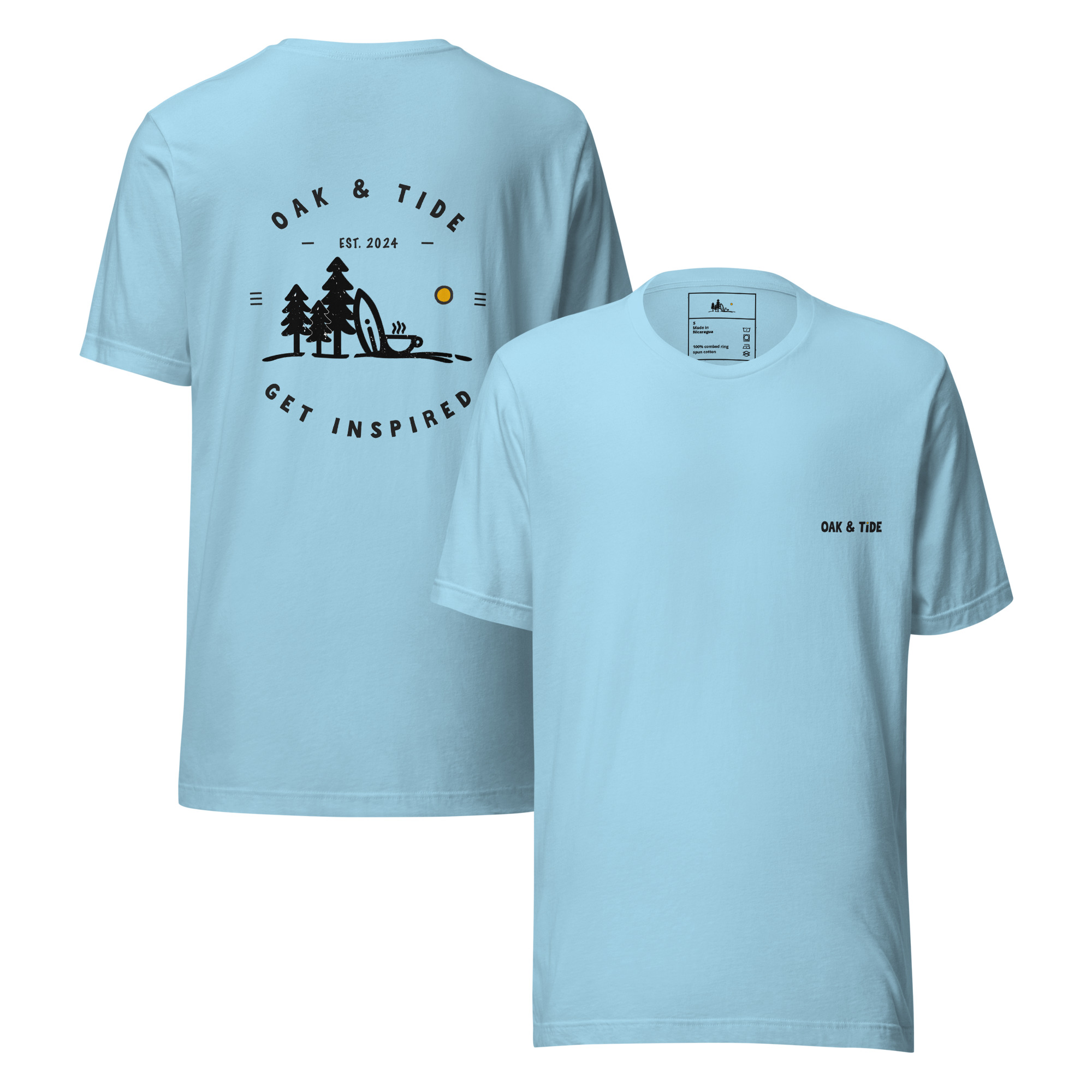 Get Inspired Tee – Back Crest - Ocean Blue
